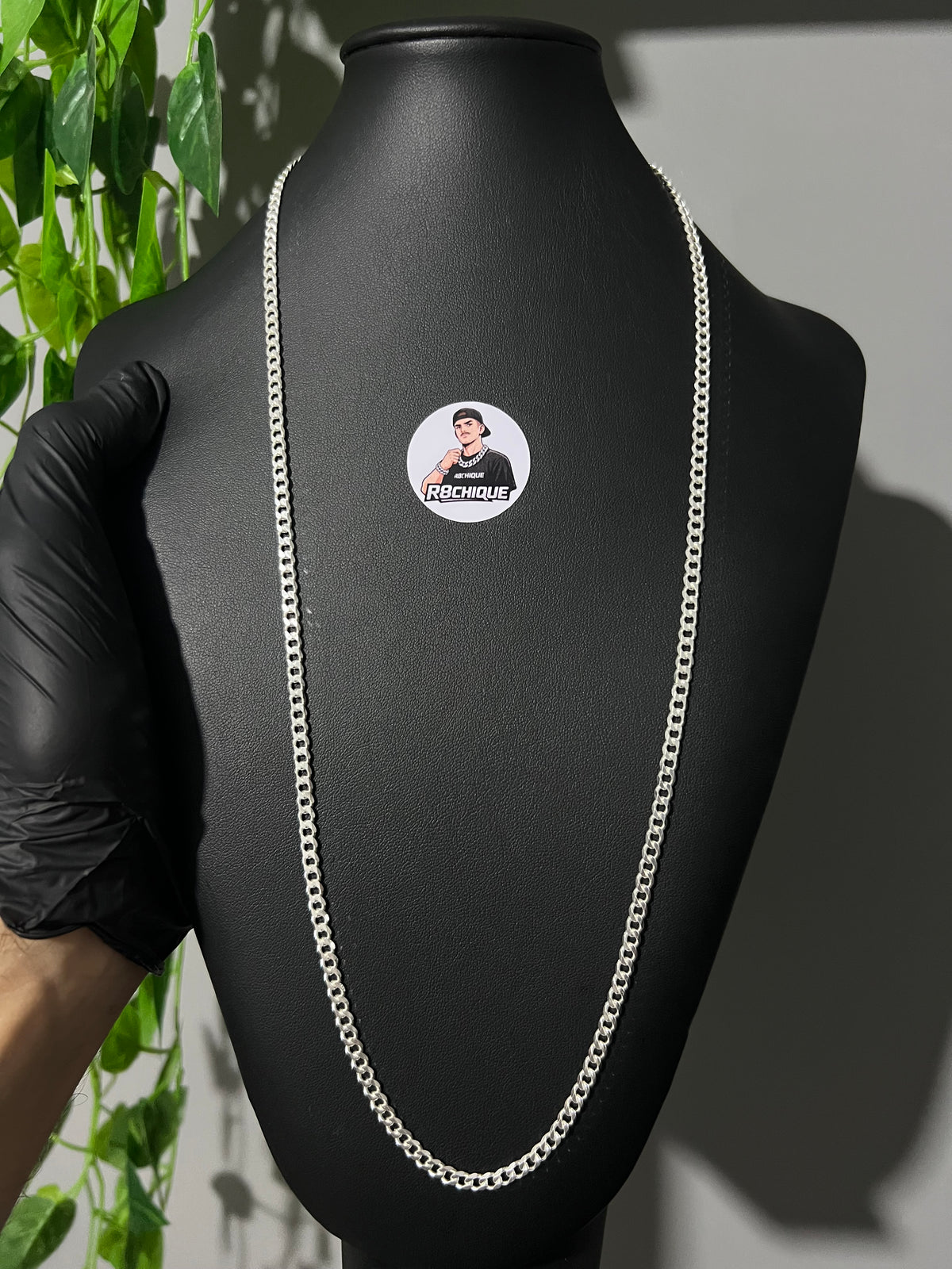 Corrente 1x1 - 5MM/70CM Prata Mista