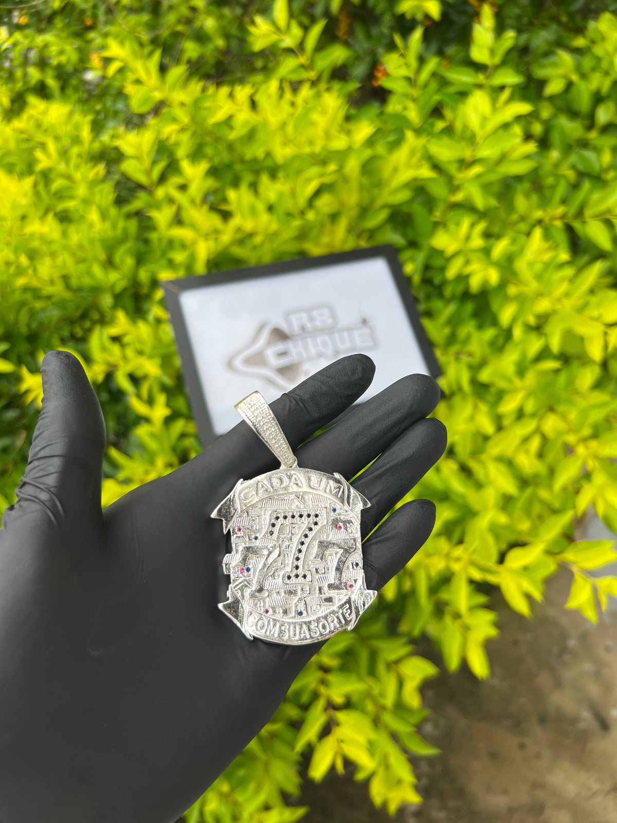 Pingente 777 | Prata Mista