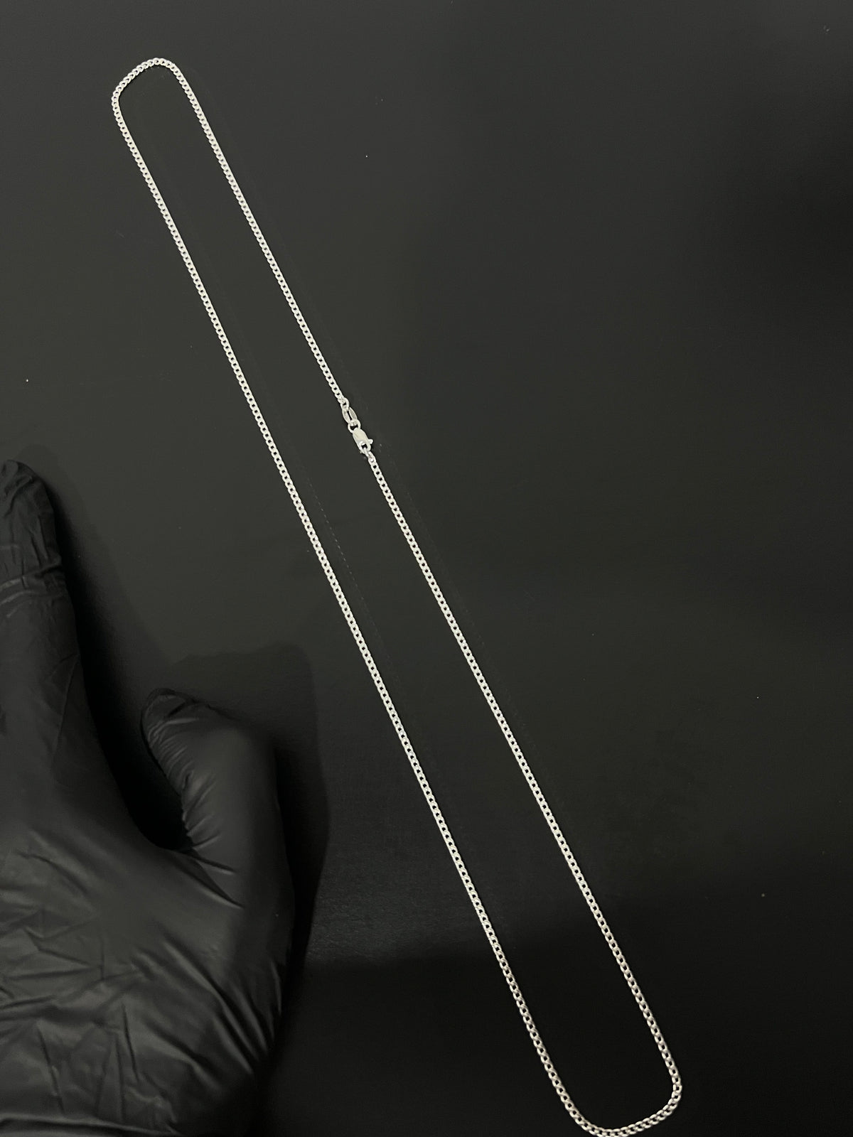 Corrente 1x1 - 3MM/70CM Prata Mista