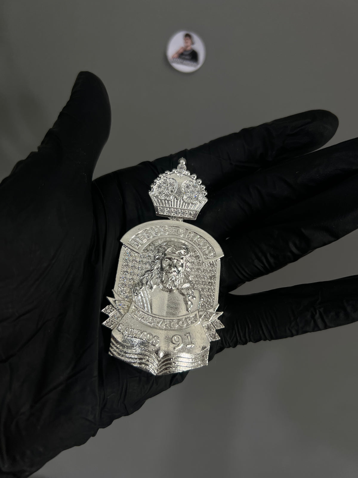 Pingente - Salmos 91 | Prata Mista 9