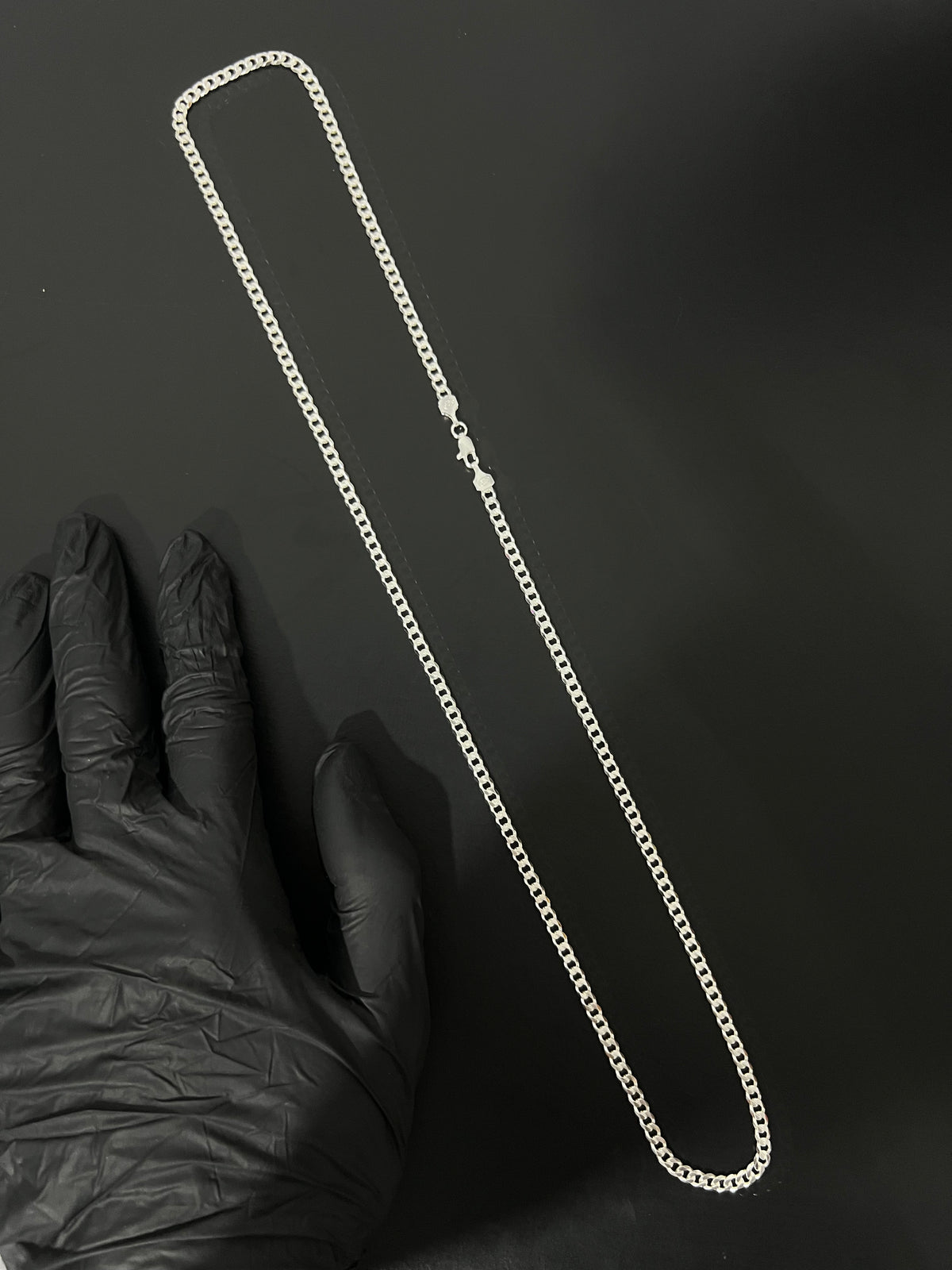 Corrente 1x1 - 5MM/70CM Prata Mista