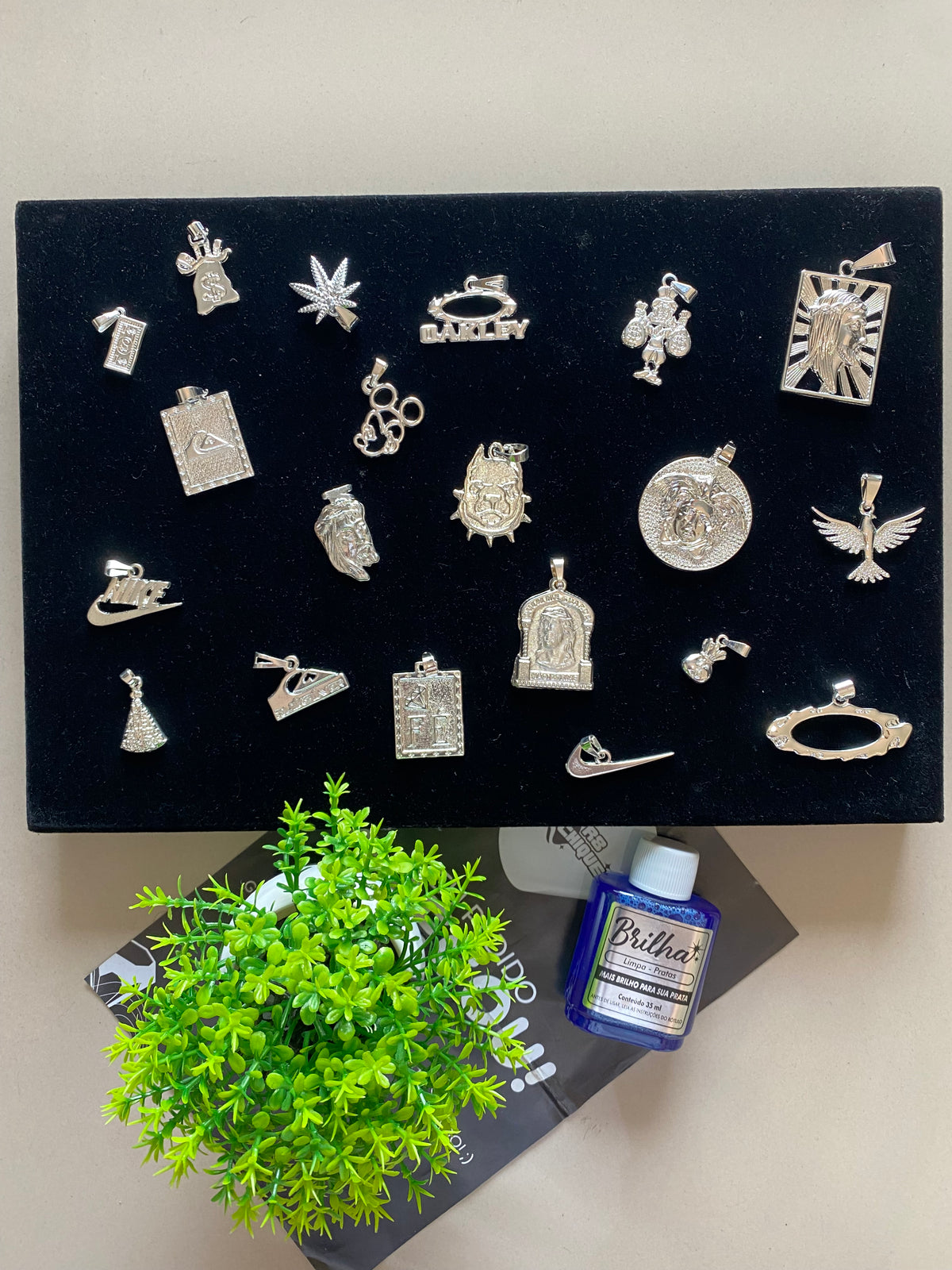 20 Pingentes + Limpa Pratas (Brinde) (Kit 136)