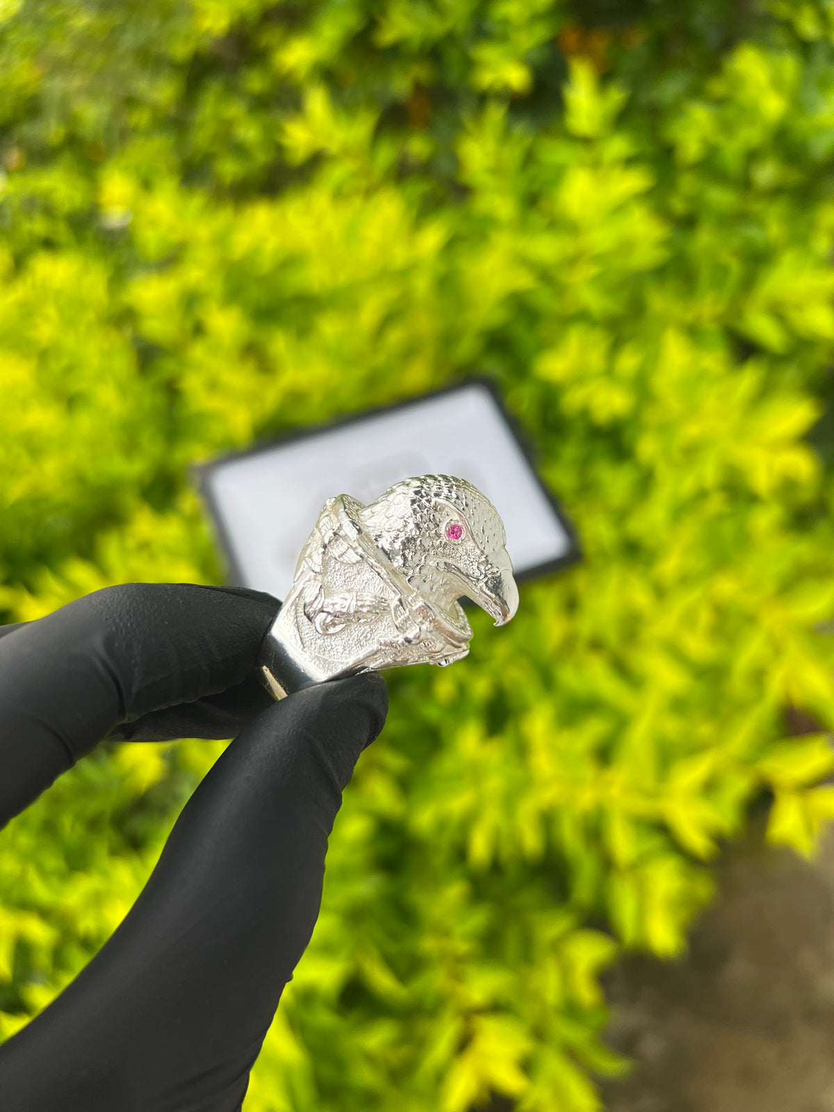 Dedeira Águia Cravejada | Prata Mista