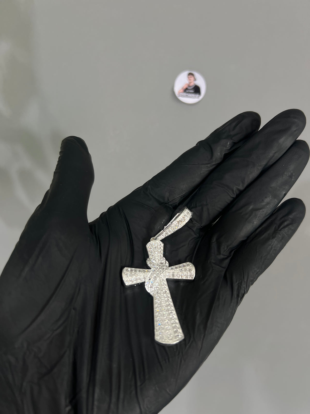 Pingente - Cruz Cravejada | Prata Mista 26