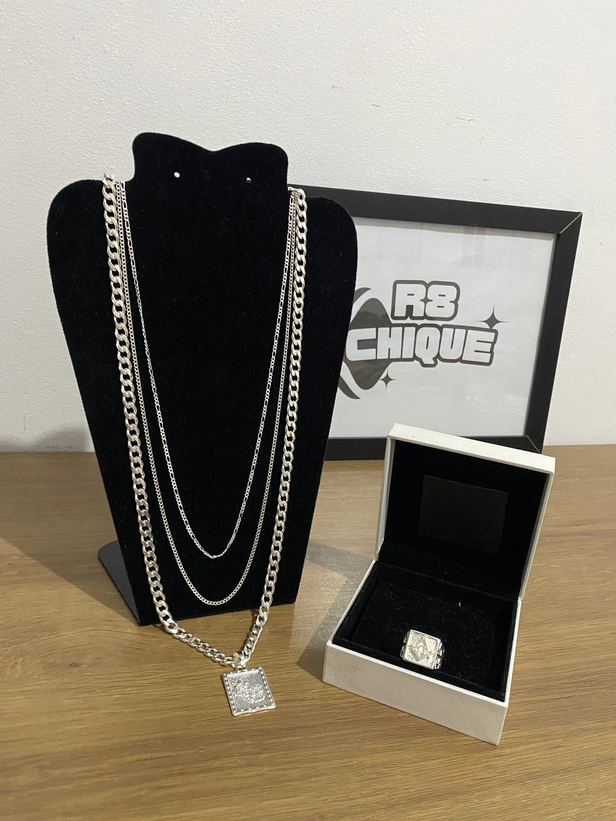 Kit Revenda | 3 Correntes + 1 Dedeira | 2 de 3MM / 1 de 5MM - 1x1 (Kit 17)