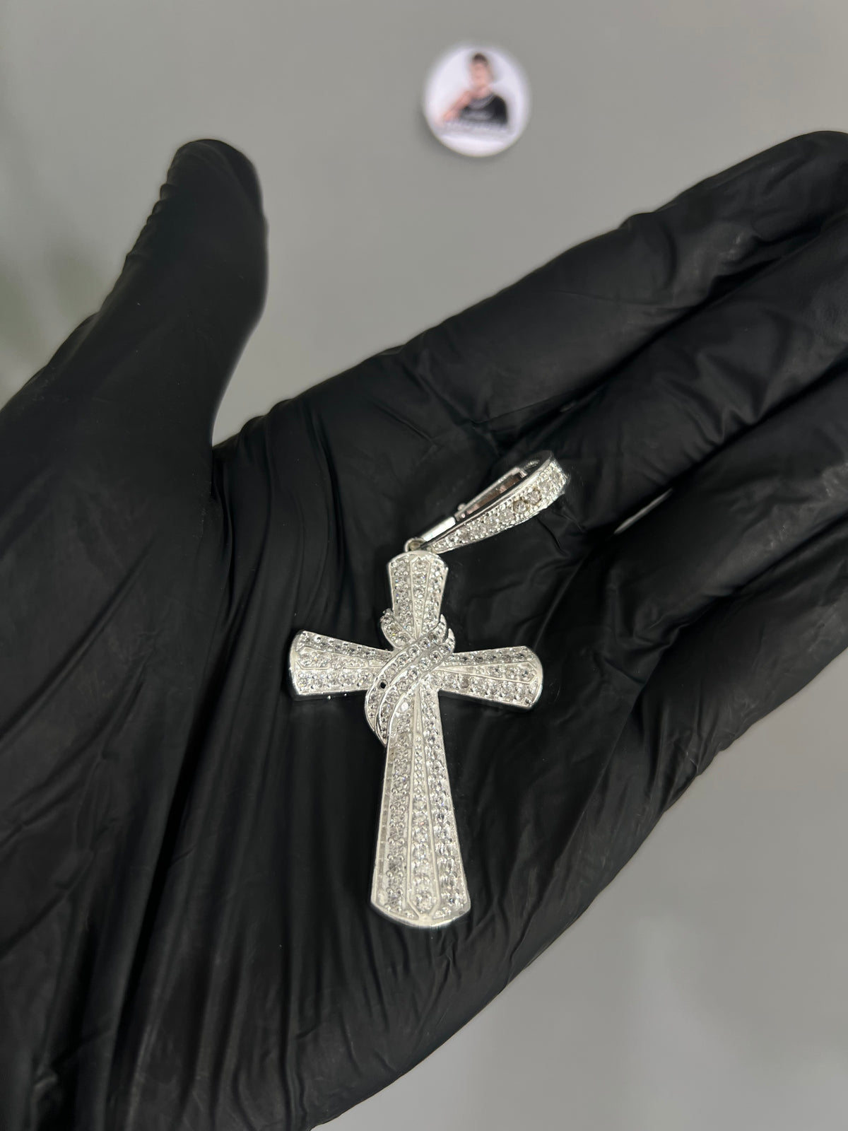 Pingente - Cruz Cravejada | Prata Mista 26