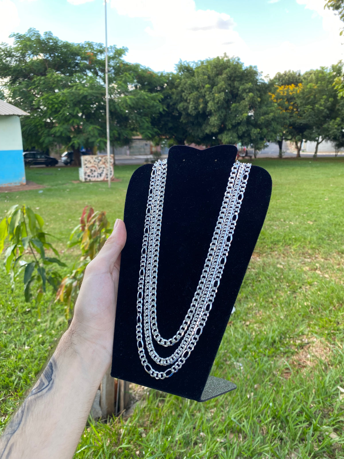 Kit Revenda | 3 Corrente de 8MM/70CM - 1x1, 3x1 e EloDuplo (Kit 30)