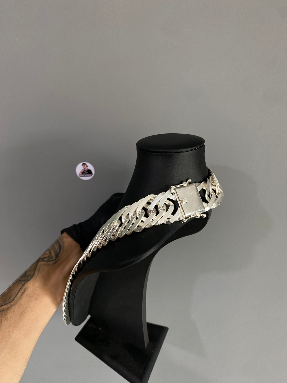 Corrente Prata Mista EloDuplo - 35MM / 70CM