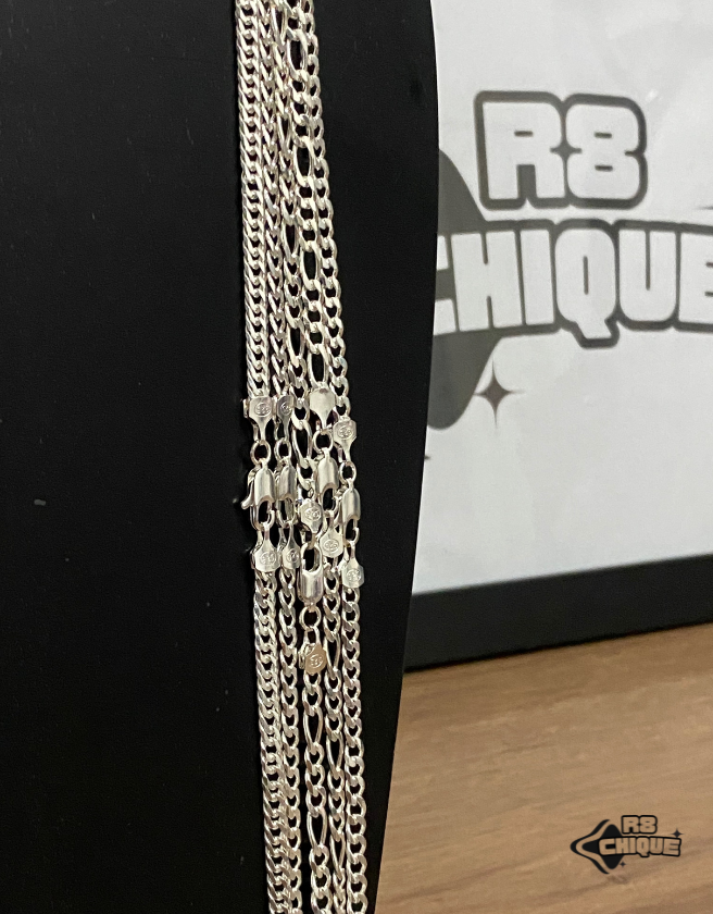 Kit Revenda | 5 Corrente de 5MM / 70CM - 3x1 e EloDuplo (Kit 26)