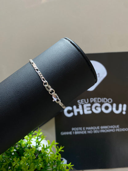 Pulseira 3x1 - 2MM Prata Mista