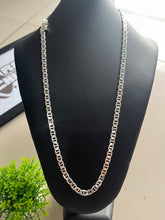 Corrente Prata Piastrine - 8MM / 70CM