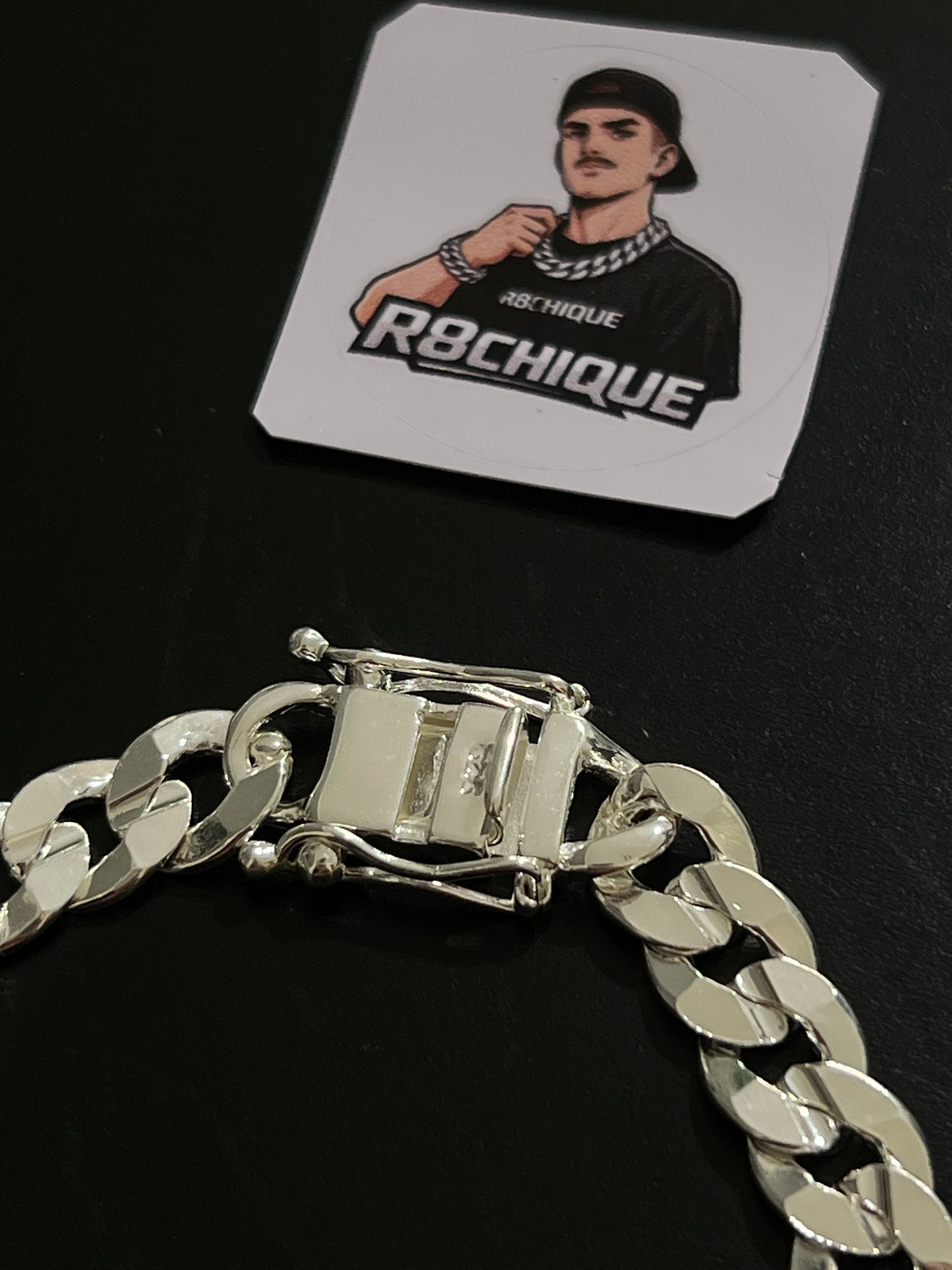 Pulseira 1x1 Laminada - 9MM Prata Mista