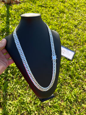 Corrente Prata Mista EloDuplo - 15MM/70CM (ITALIANA)