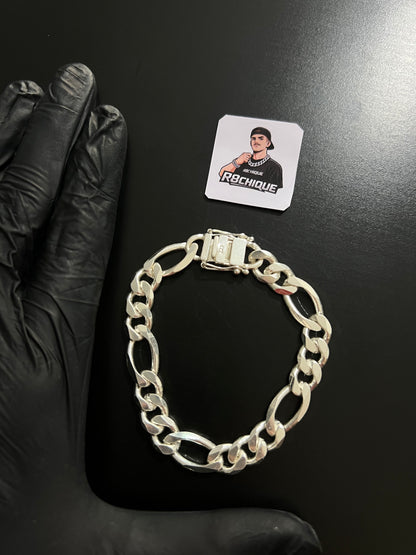 Pulseira 3x1 - 10MM Prata Mista