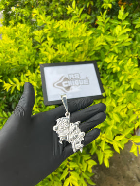 Pingente Chora Agora & Ri Depois | Prata Mista