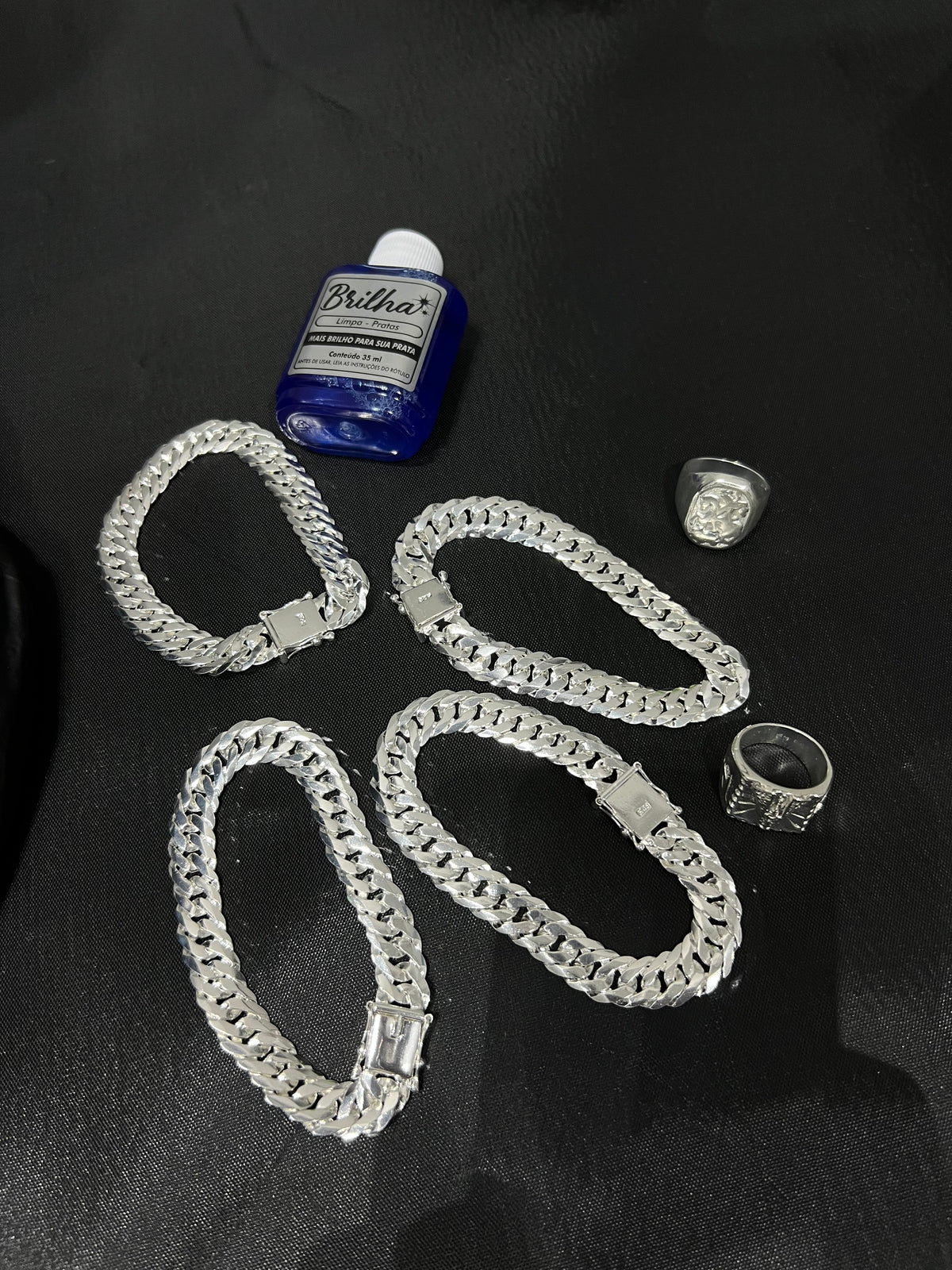 Kit Revenda | 2 Pulseiras 13MM EloDuplo + Limpa Pratas ( Dedeira Brinde)