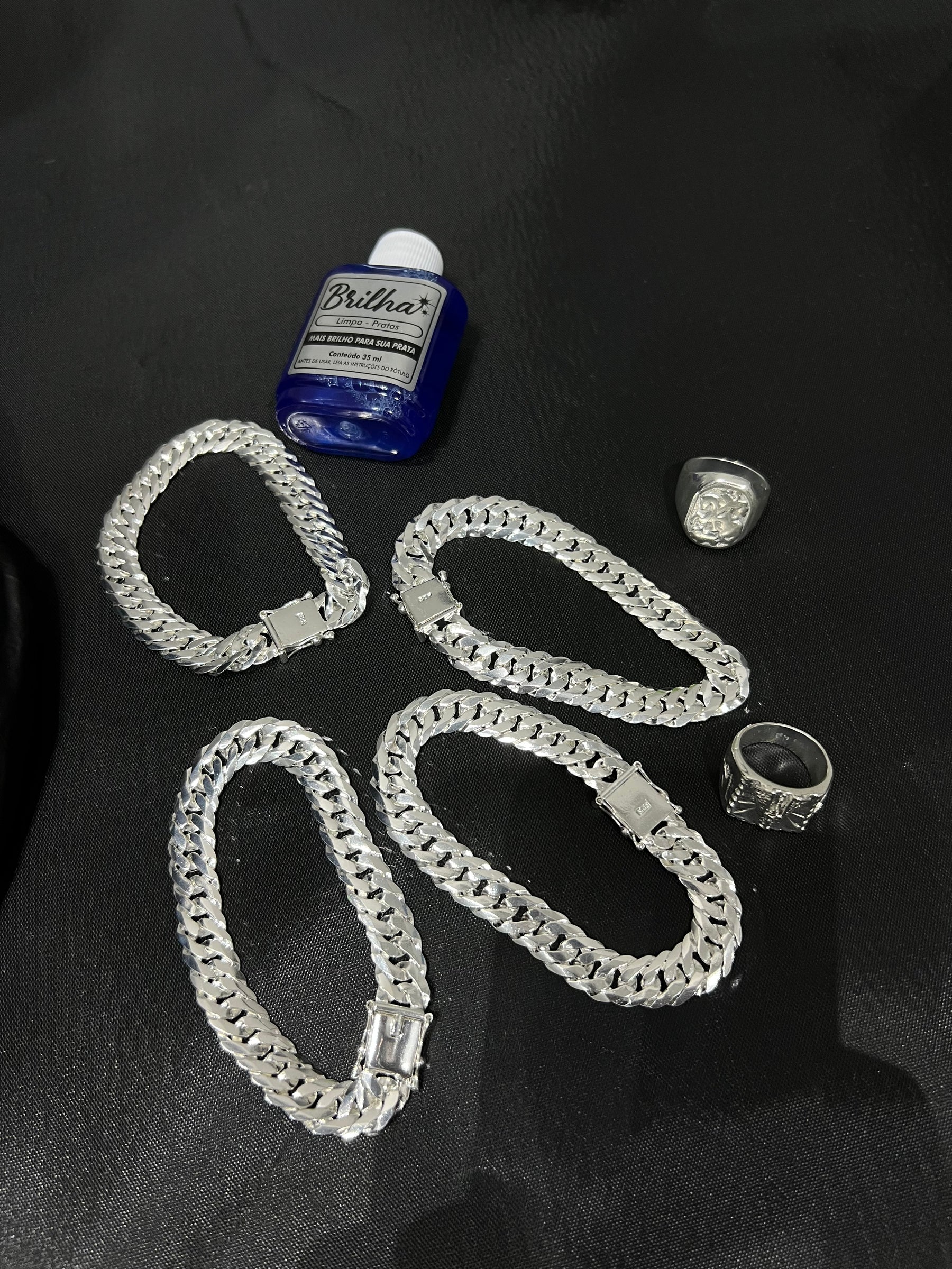 Kit Revenda | 2 Pulseiras 13MM EloDuplo + Limpa Pratas ( Dedeira Brinde)