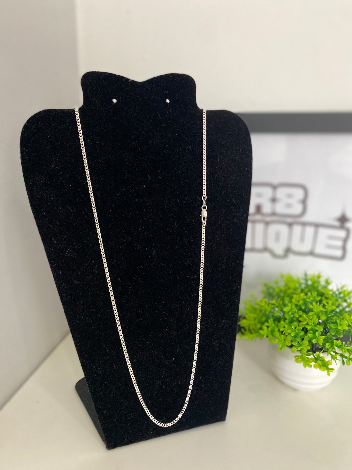 Corrente 1x1 - 2MM/70CM  Prata Mista