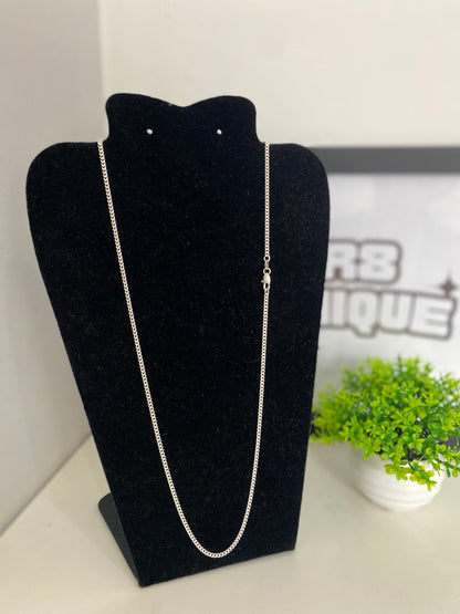 Corrente 1x1 - 2MM/70CM  Prata Mista