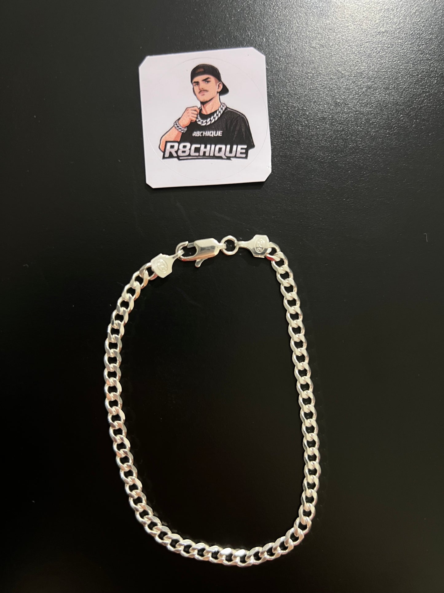 Pulseira 1x1 - 4MM Prata Mista