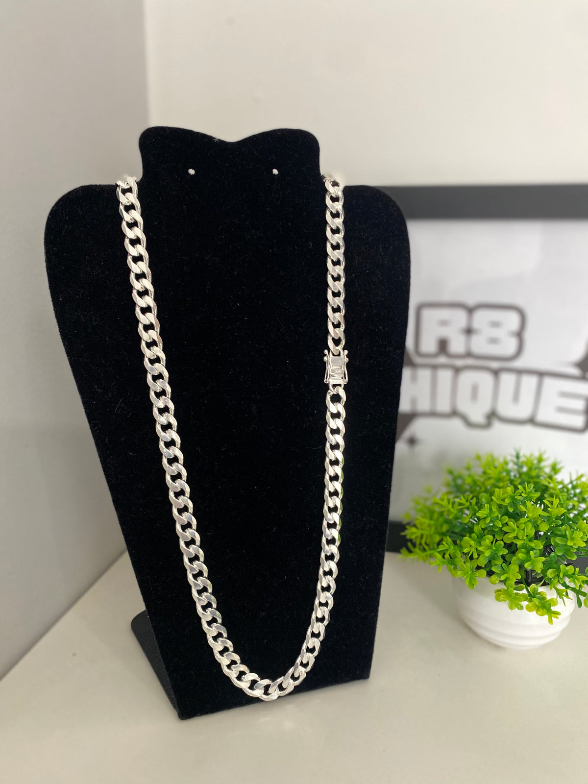 Corrente Prata 1x1 Grumet - 12MM / 70CM