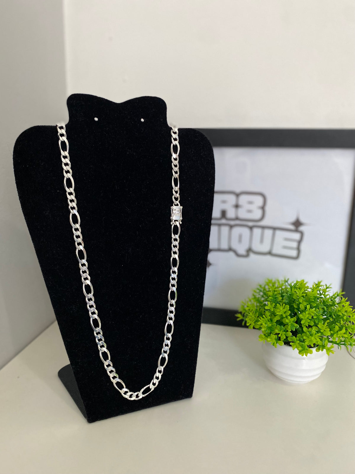 Corrente Prata 3x1 - 8MM / 70CM