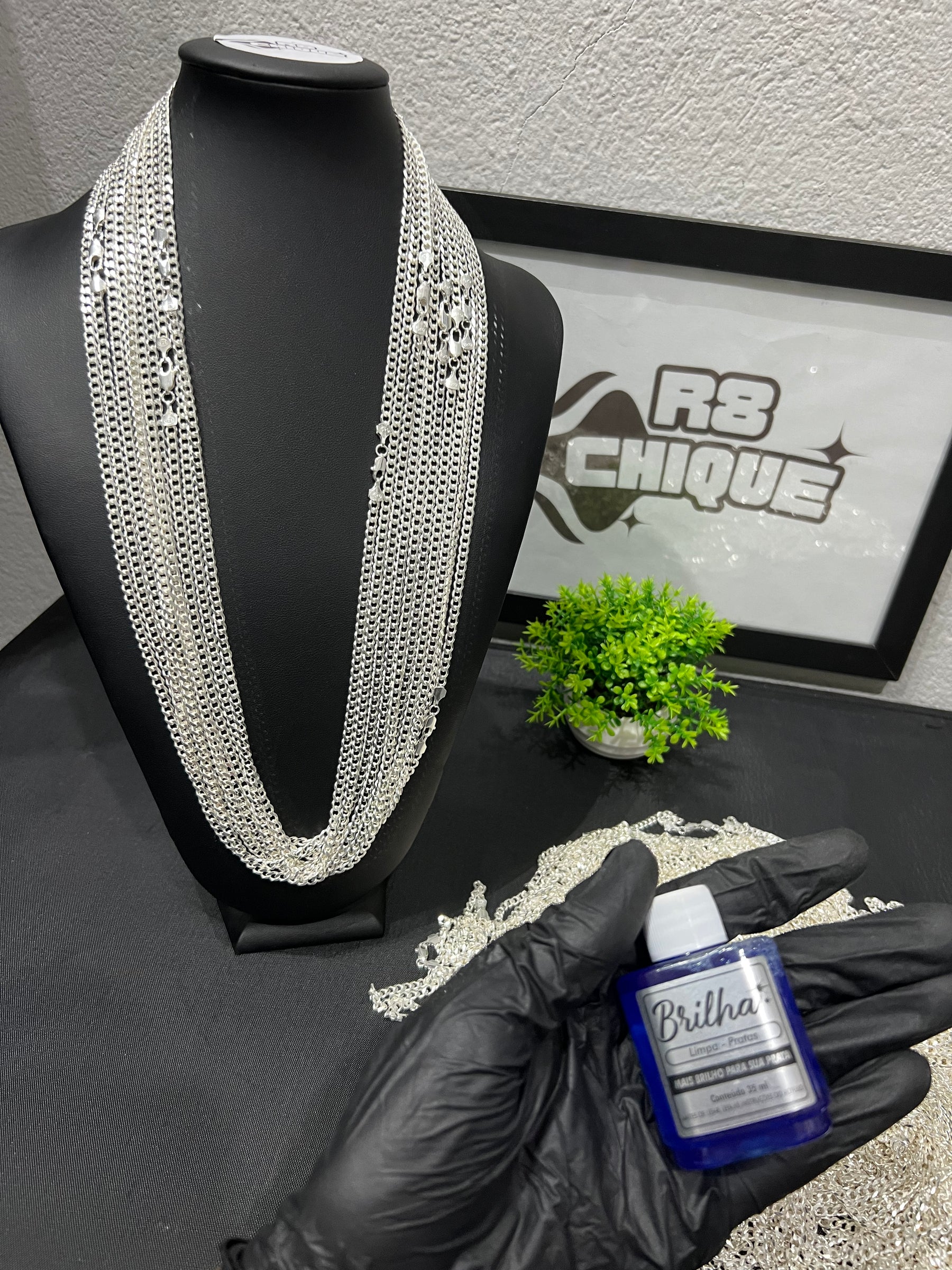 Kit Revenda | 10 Correntes 5MM - 1x1 / 70CM