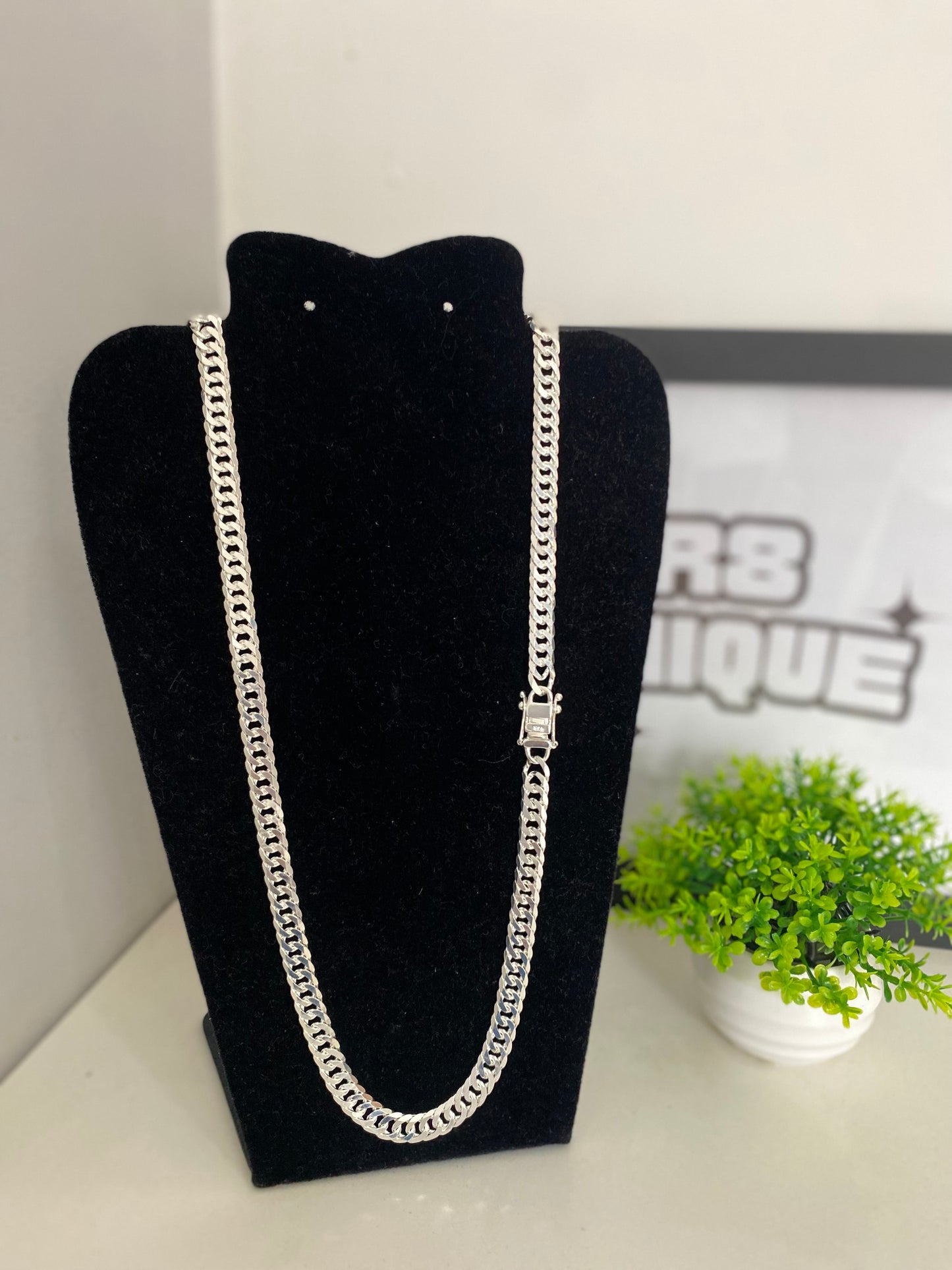 Corrente 1x1 Laminada - 9MM/70CM Prata Mista