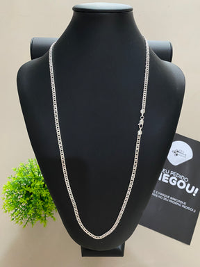 Corrente Prata EloDuplo - 5MM / 70CM