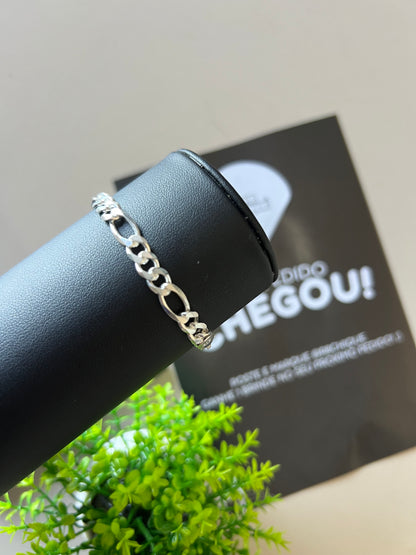Pulseira 3x1 - 8MM Prata Mista