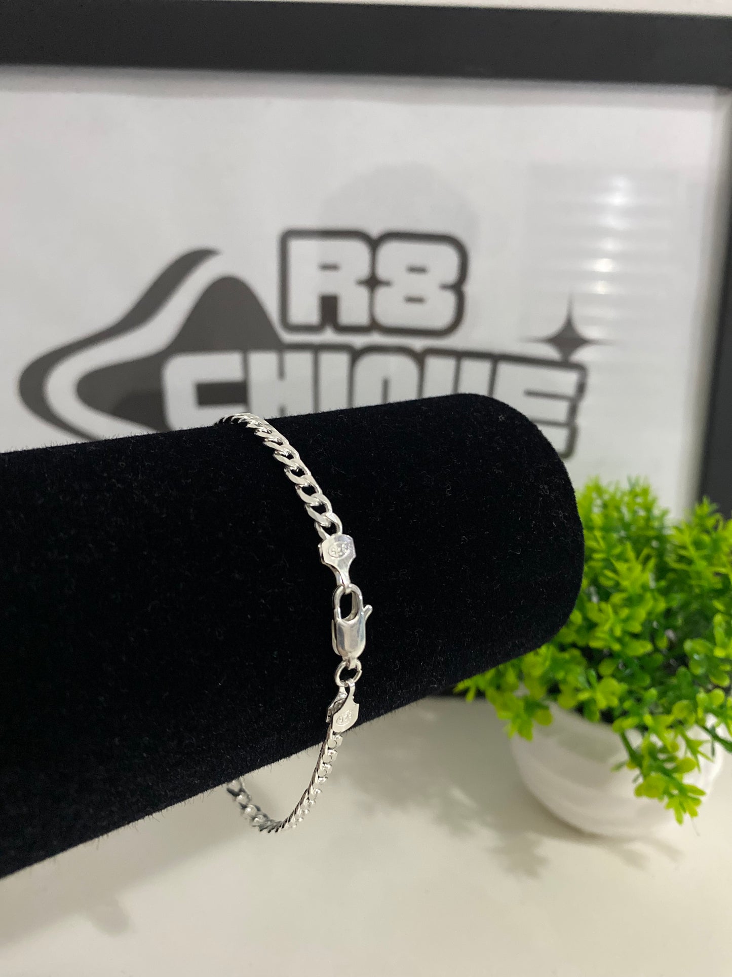 Pulseira 1x1 - 4MM Prata Mista