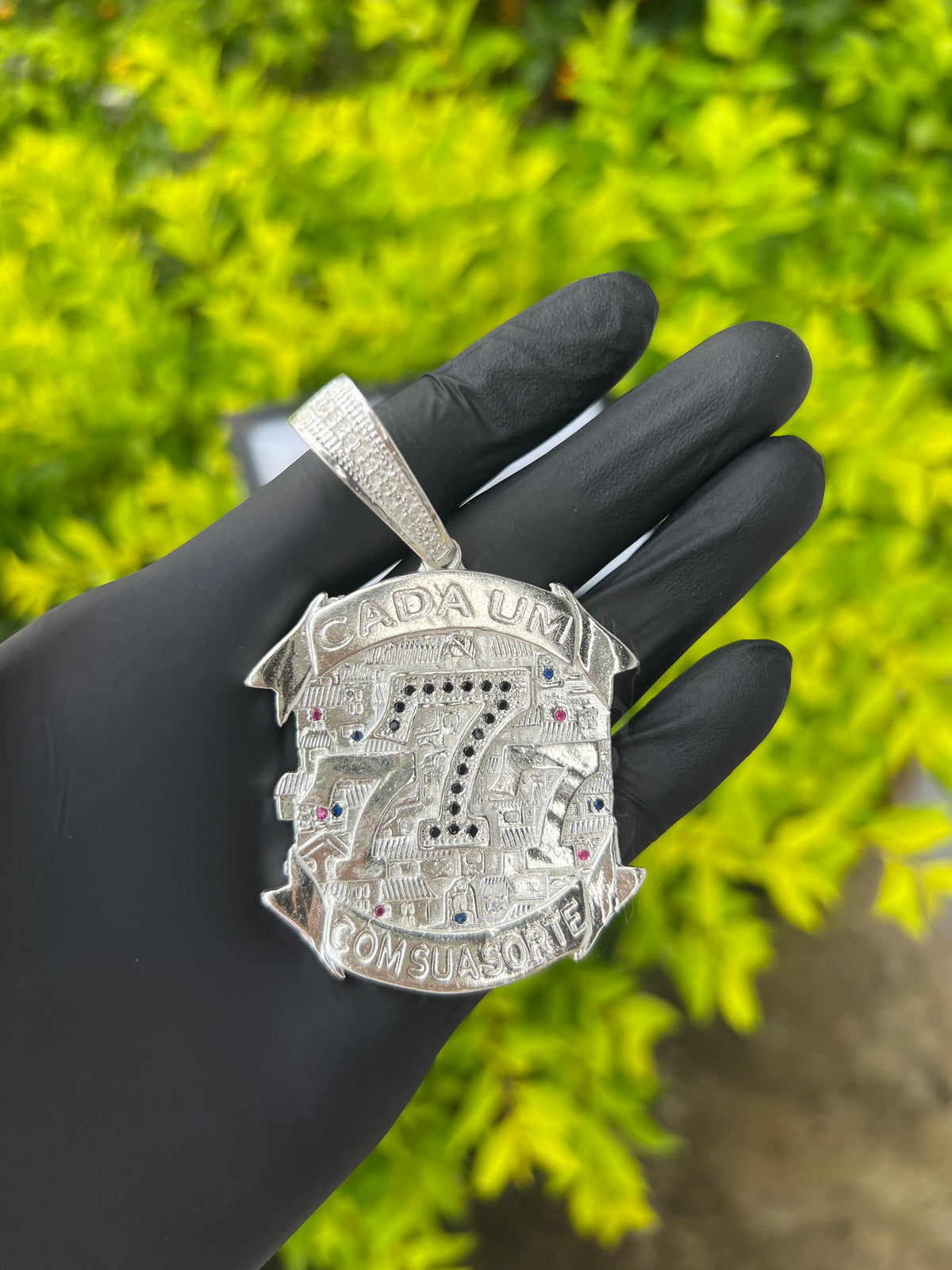 Pingente 777 | Prata Mista