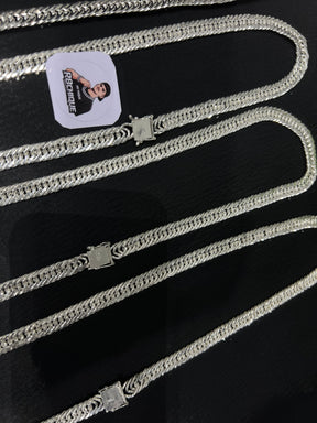 Corrente Prata Mista 10MM / 70CM - EloTriplo