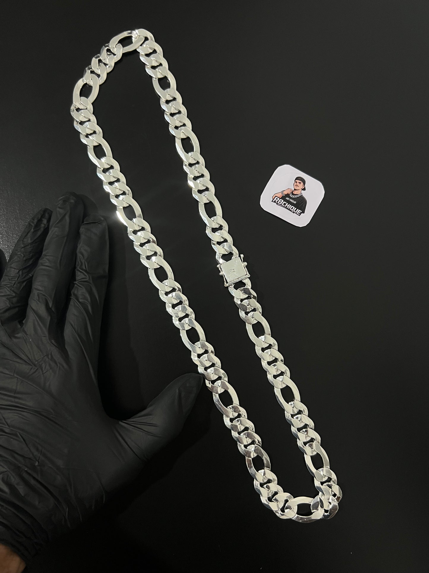Corrente Prata Mista 3x1 - 15MM/70CM (ITALIANA)