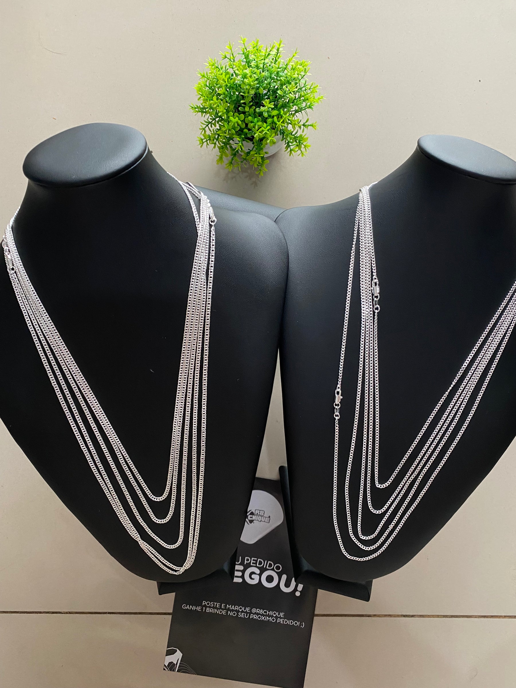 Kit Revenda | 10 Corrente de 3MM / 70CM (Kit 1)