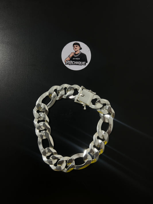 Pulseira 3x1 Italiana - 15MM Prata Mista