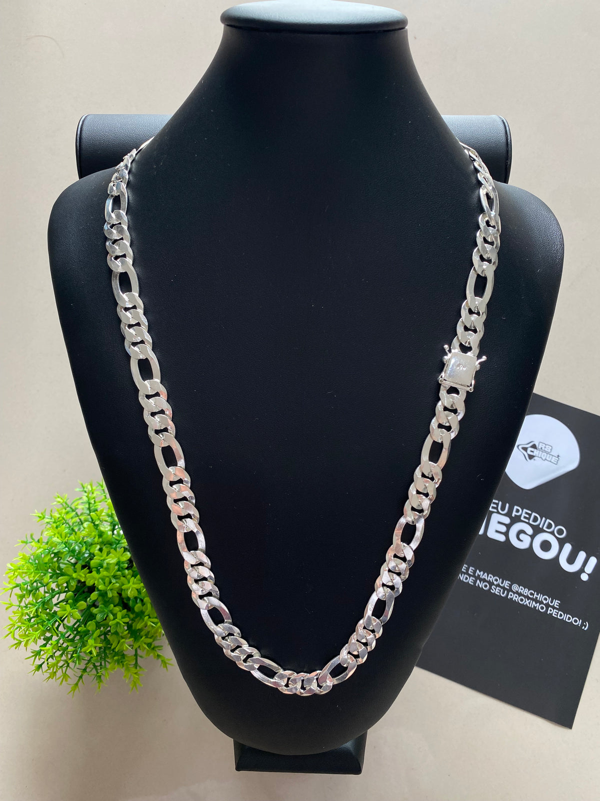 Corrente Prata 3x1 - 13MM (ITALIANA)