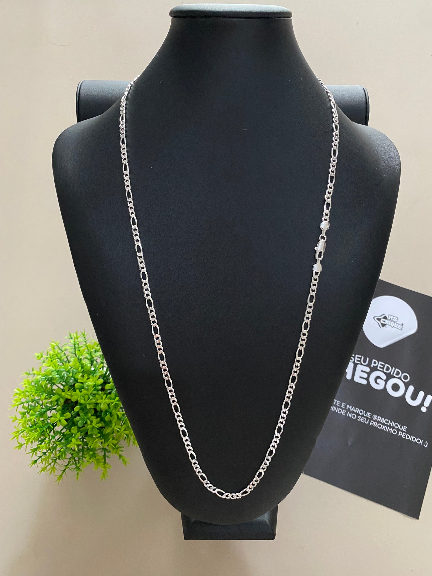Corrente 3x1 - 4MM/70CM Prata Mista