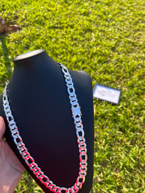 Corrente Prata Mista 3x1 - 15MM/70CM (ITALIANA)