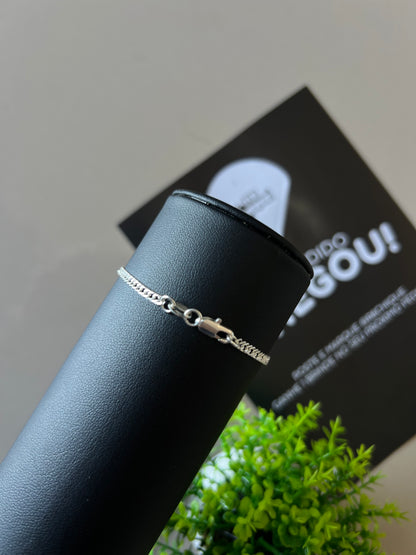 Pulseira Eloduplo - 2MM Prata Mista