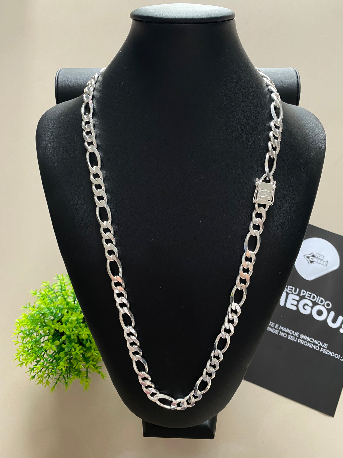 Corrente Prata 3x1 - 12MM / 70CM