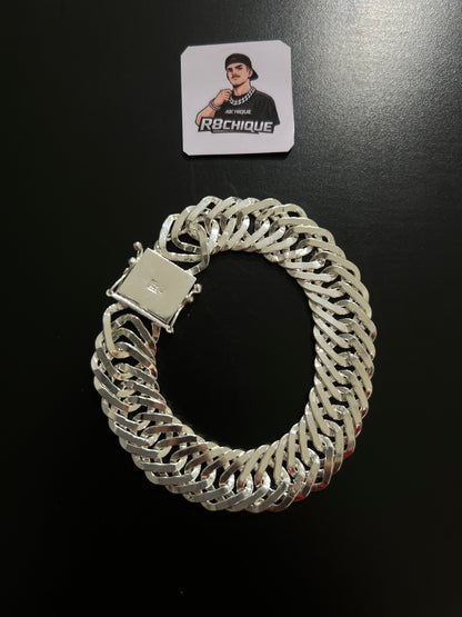 Pulseira Elotriplo - 17MM Prata Mista