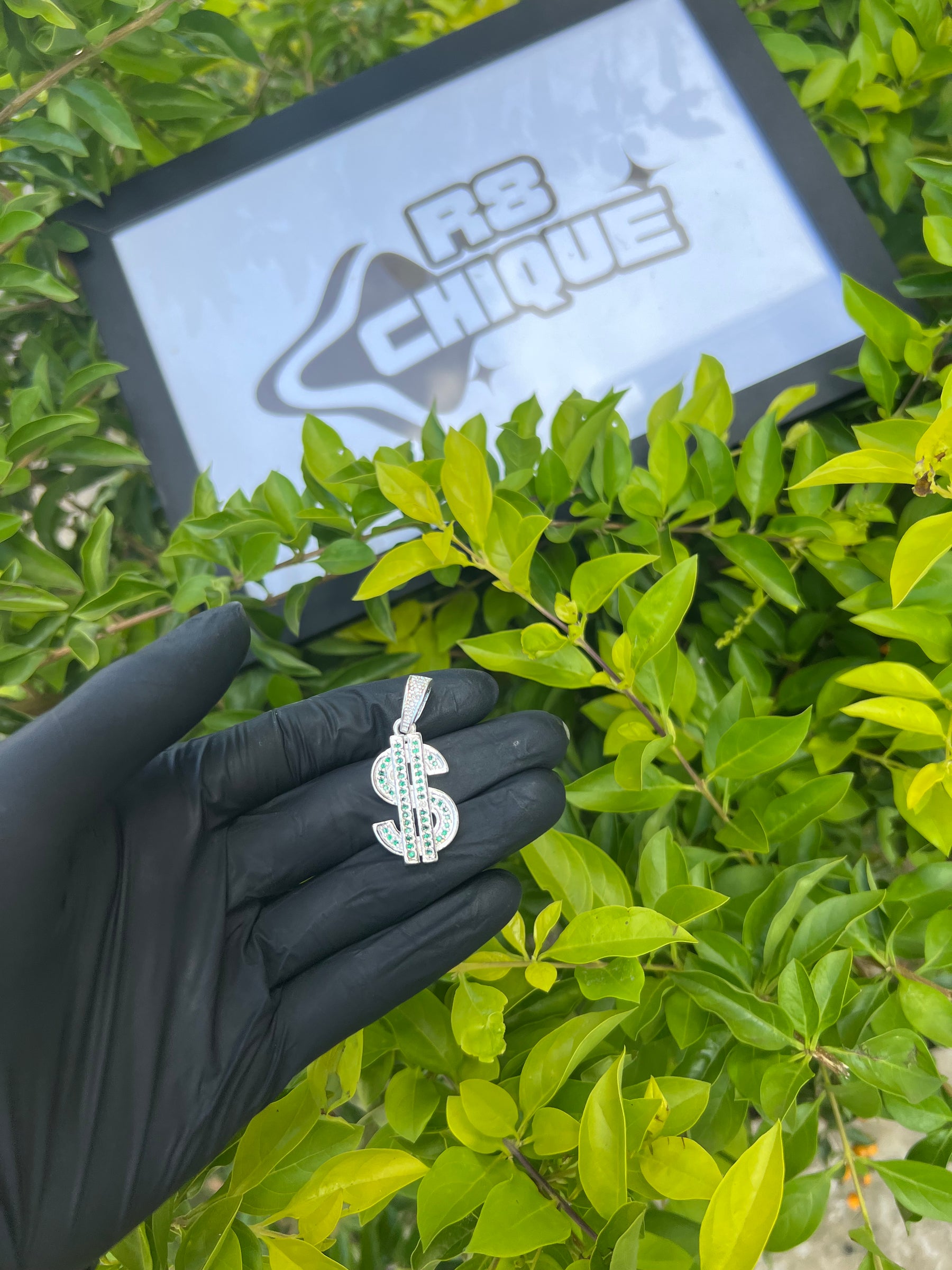 Pingente - Cifrão | Prata Mista