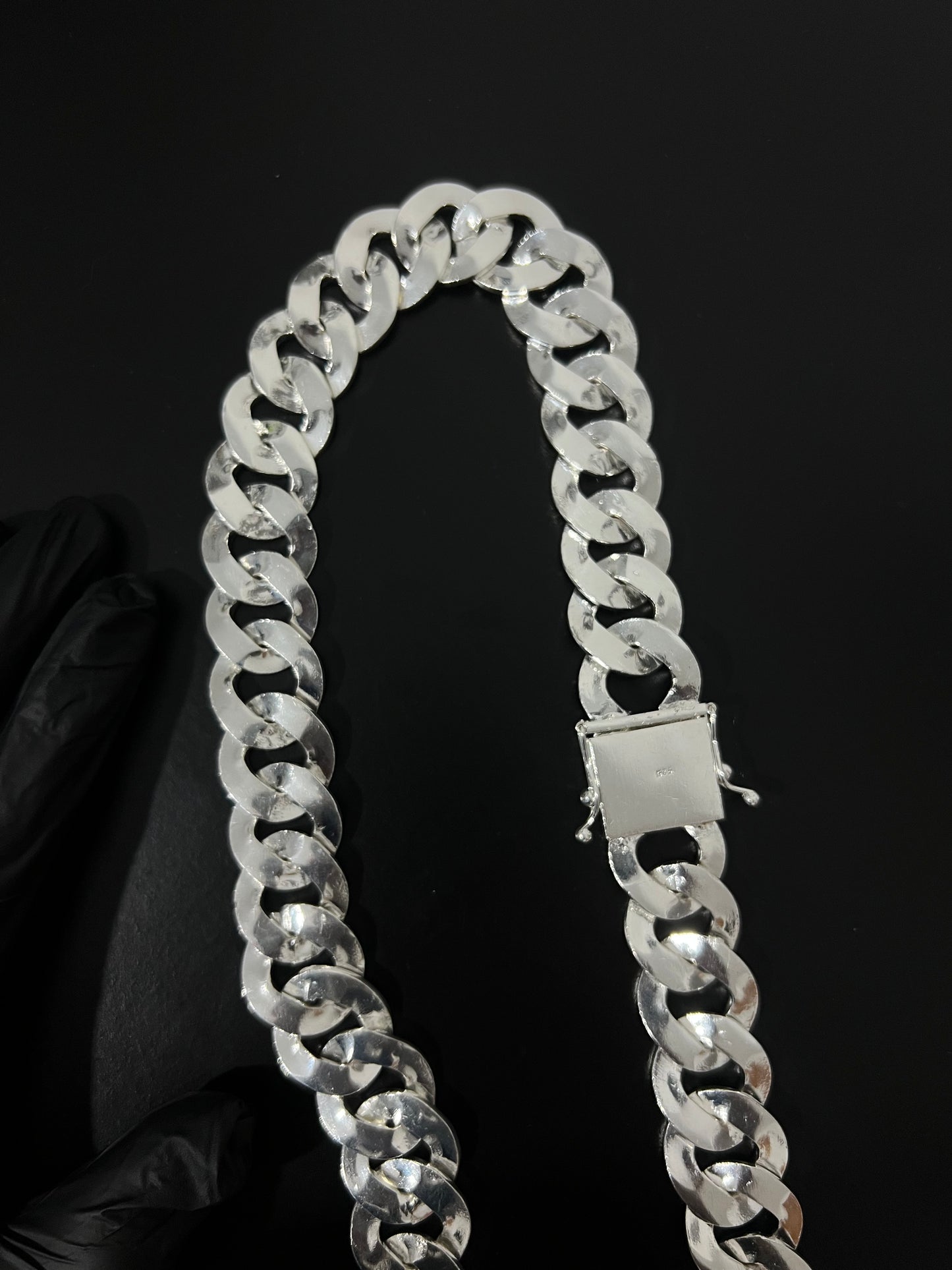 Corrente 1x1 - 25MM/70CM Prata Mista