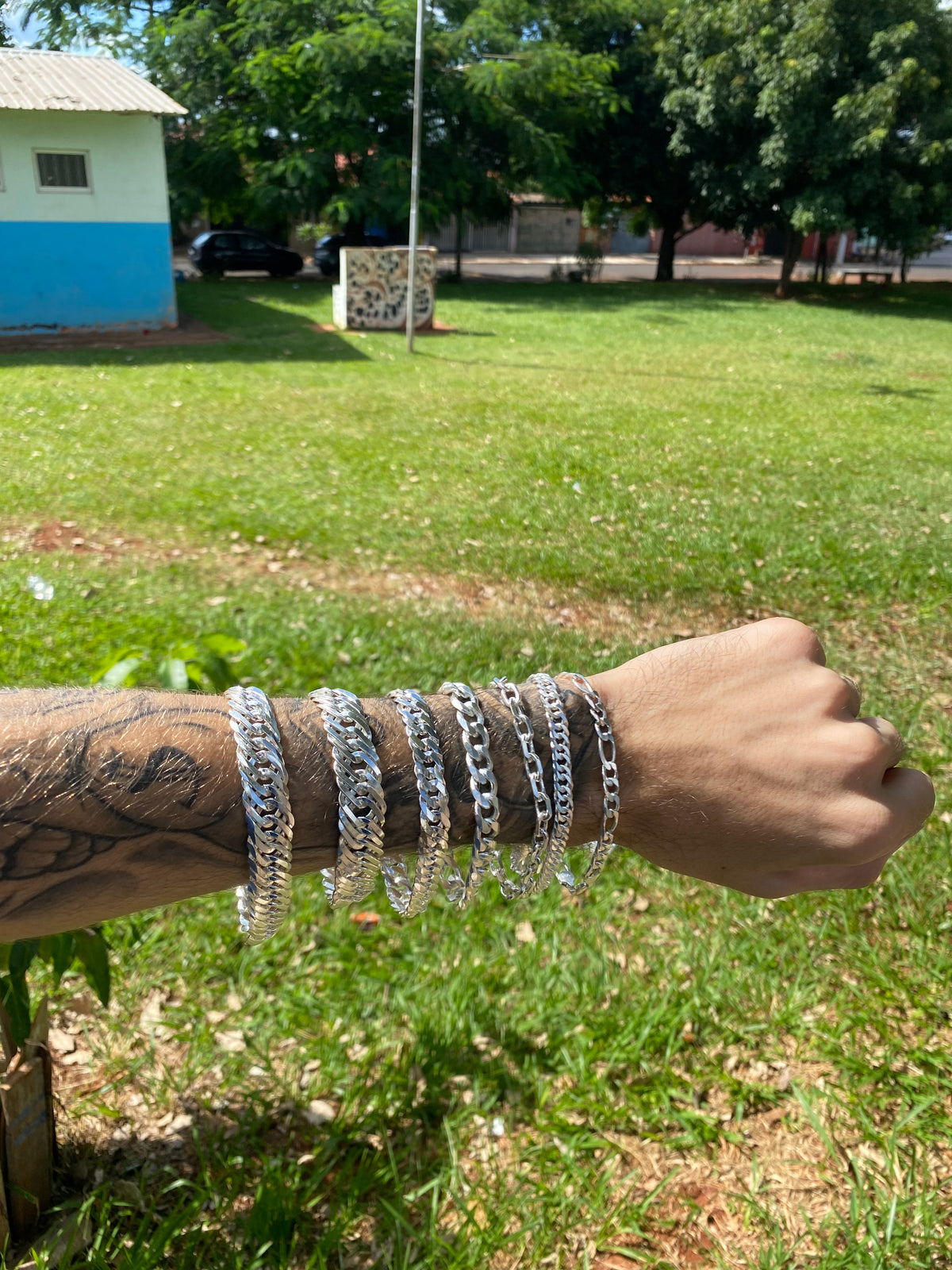 Kit Revenda | 7 Pulseiras - 2 de 17MM / 1 de 13MM EloDuplo / 1 de 12MM 1x1 / 3 de 8MM 3x1 / Elo / Cartie (Kit 60)