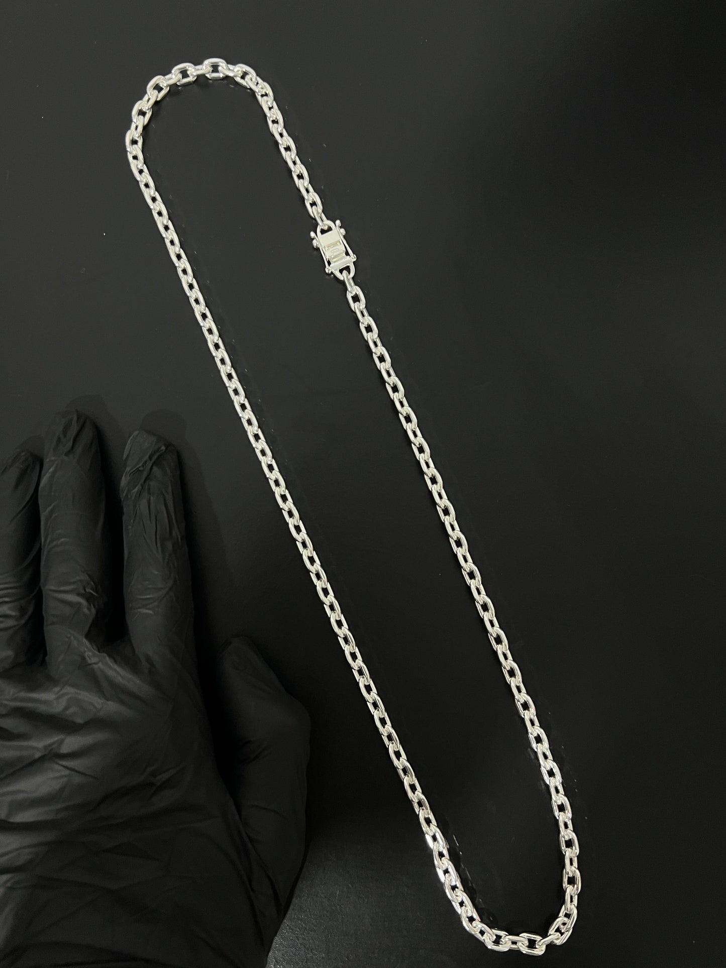 Corrente Cartie - 8MM/70CM Prata Mista