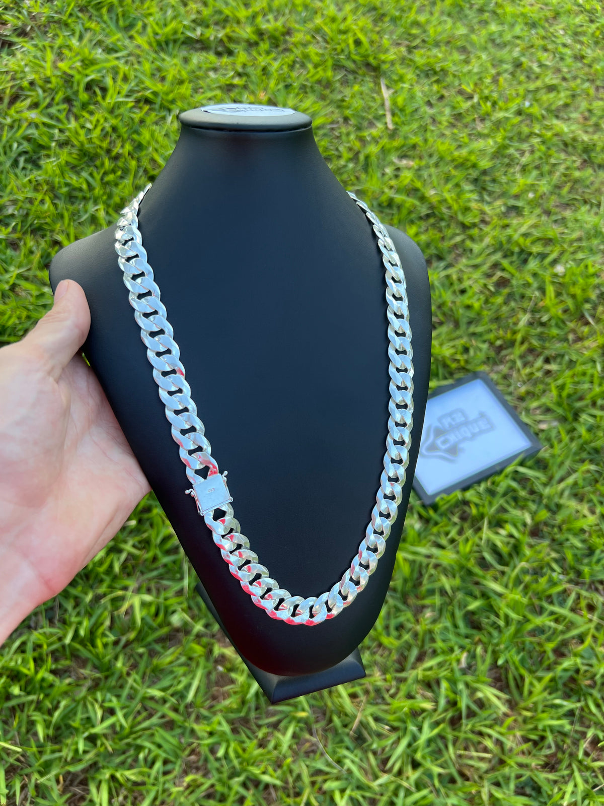 Corrente Prata Mista 1x1 - 18MM/70CM (ITALIANA)