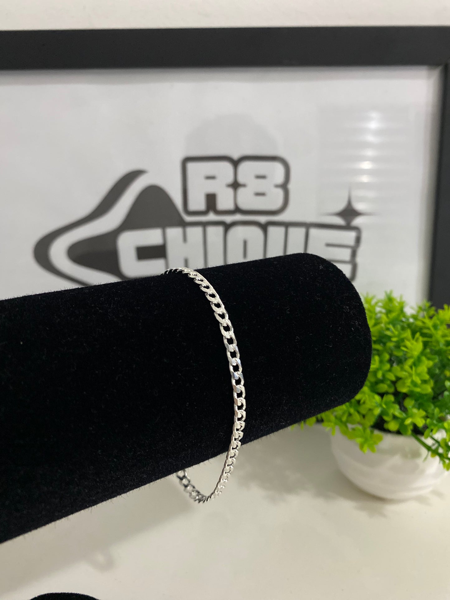 Pulseira 1x1 - 4MM Prata Mista