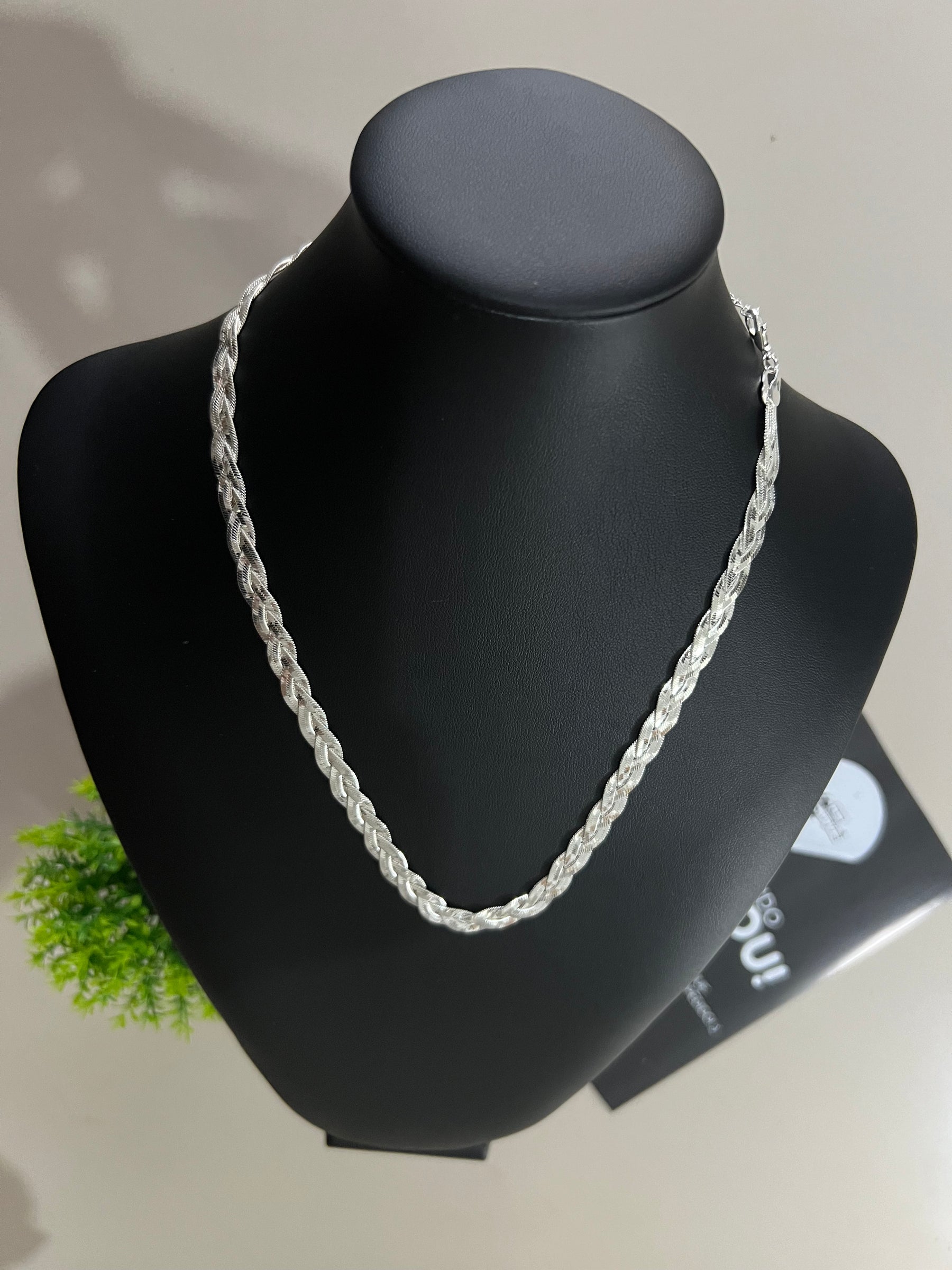 Corrente Feminina / 3 Fios - Foleada a Prata