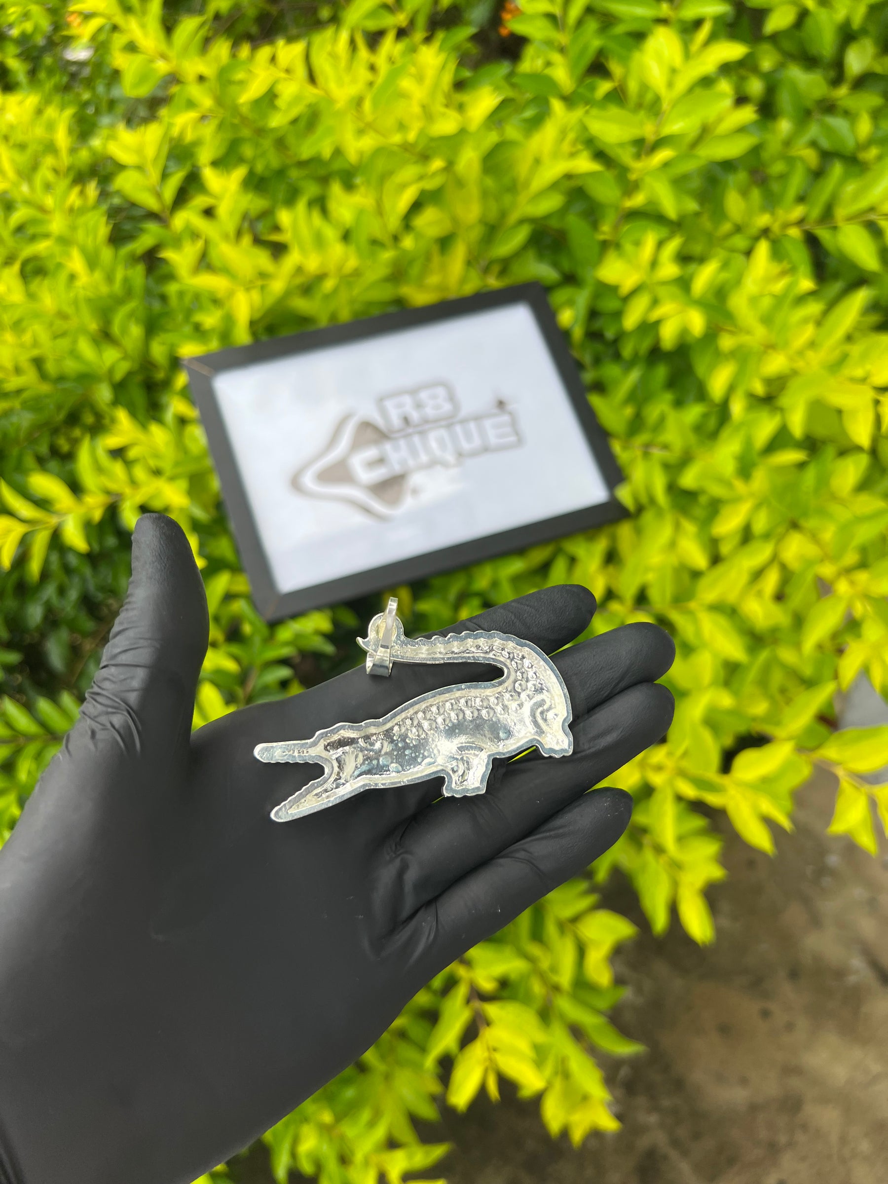 Pingente Lacoste | Prata Mista